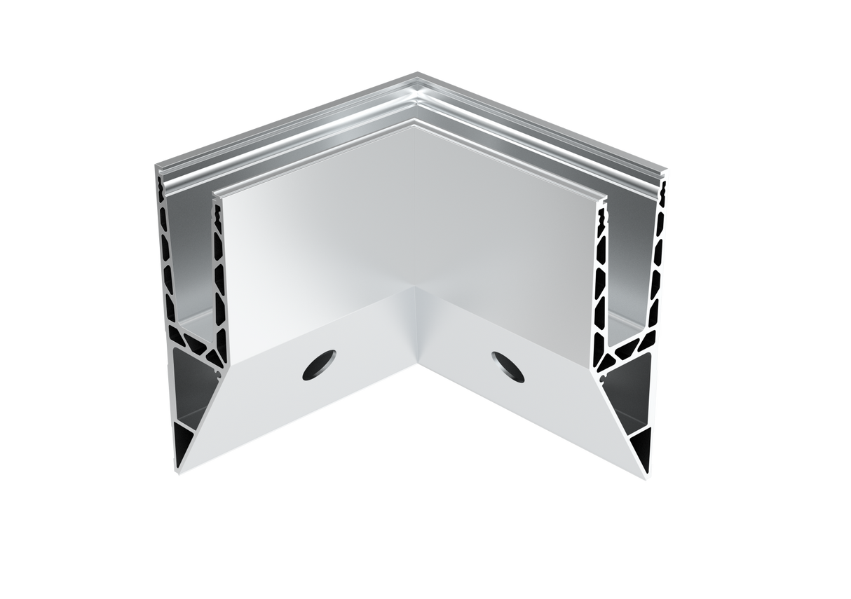 Alumínium profil - belső sarok (fekete)