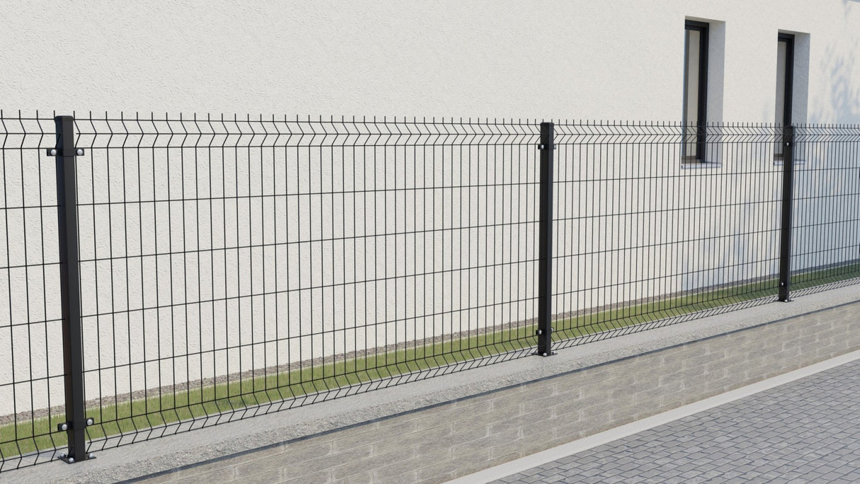 Hegesztett kerítéspanel 3D ZnPVC 2500x1230x4mm fekete