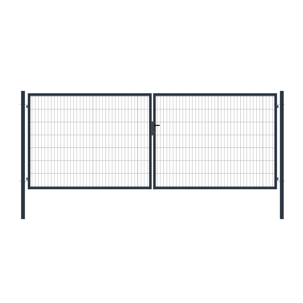 Brána 2kr. SQUARE ZnPVC 4000x1500mm, antracit