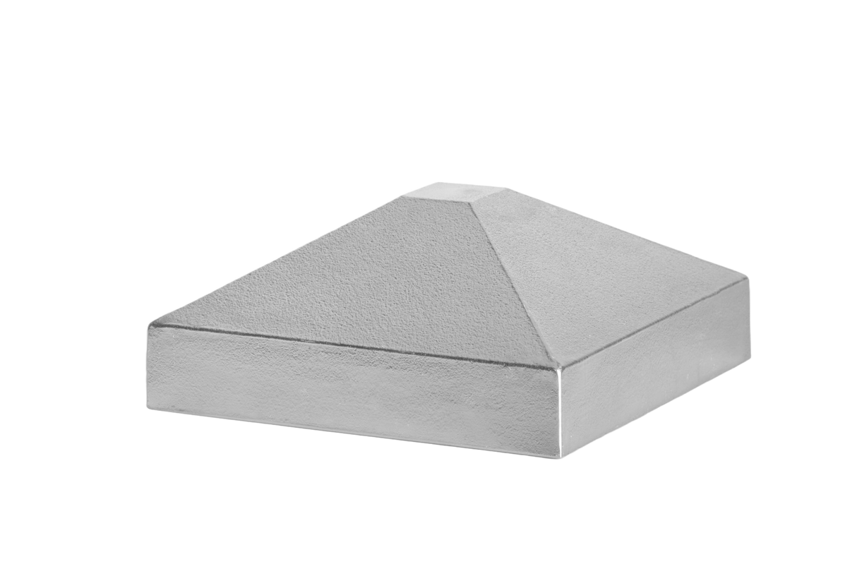 Alumínium oszlop tető 60x60 piramis - természetes