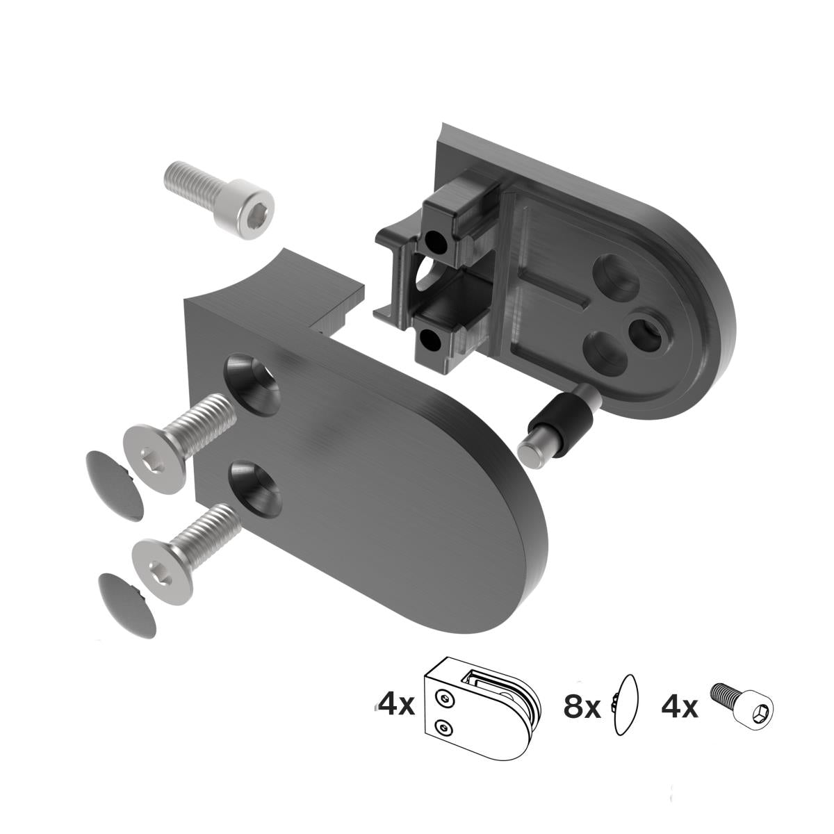 Tengelyirányú üvegmegfogók - set