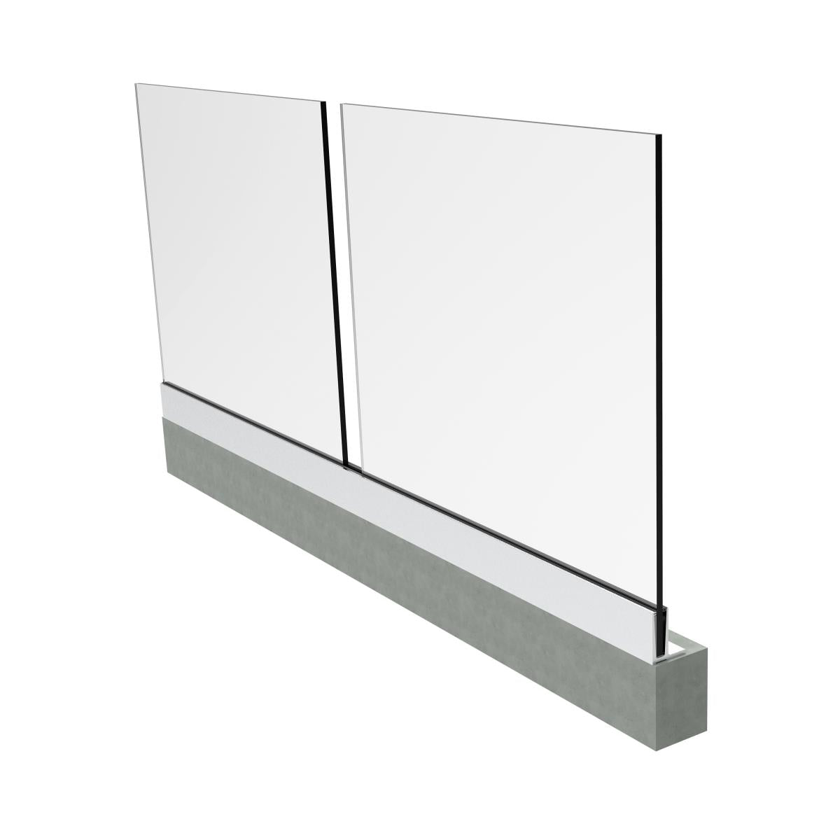 Vonalmenti üvegkorlát-teljes garnitúra H=1m/L=2,5m