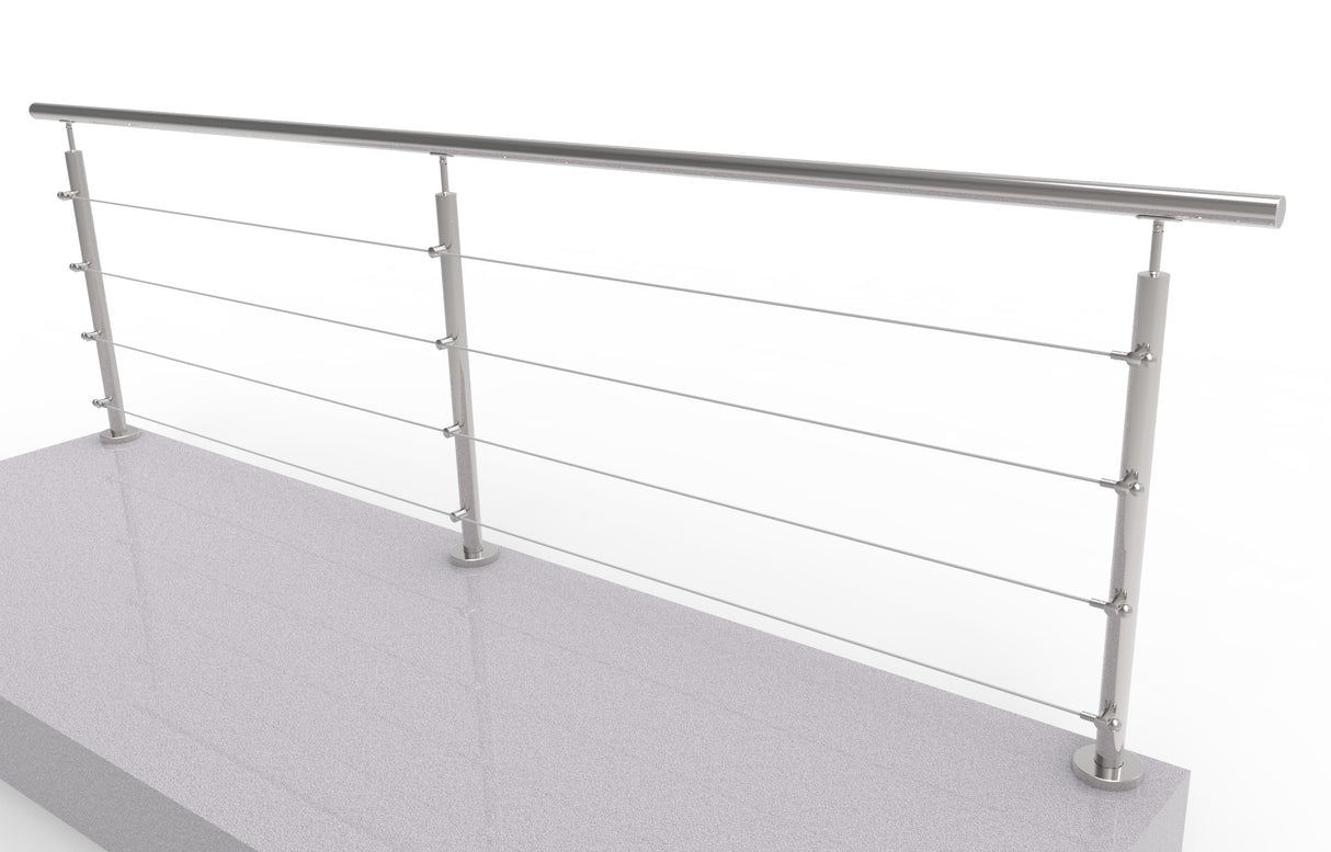 Rozsdamentes sodronyos korlát - 3000x900 mm