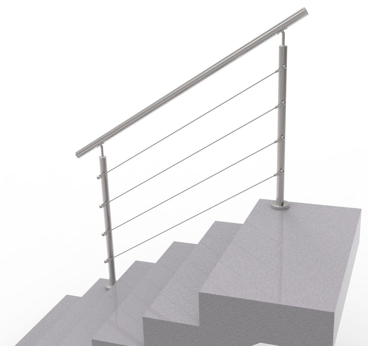 Rozsdamentes sodronyos lépcsőkorlát szett -1500 mm