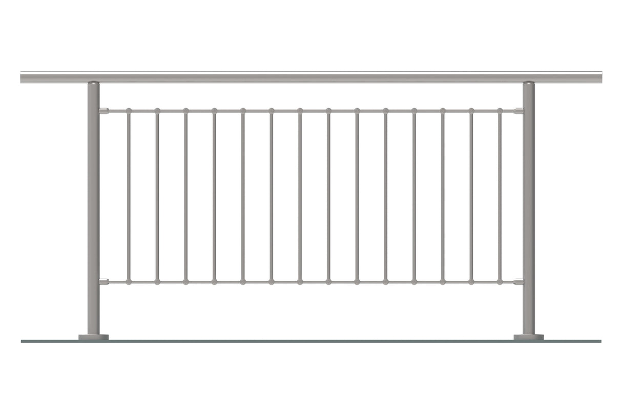 Rozsdam.függőleges osztású galériárakorlát szett