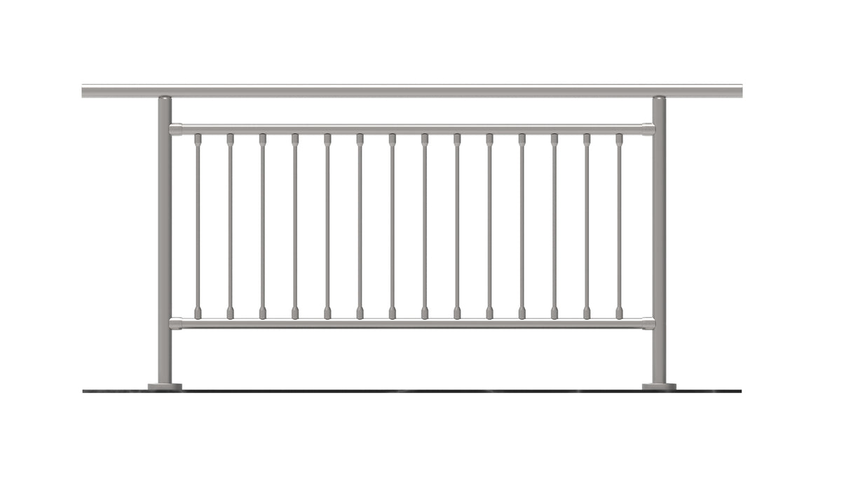 Rozsdam.függőleges osztású galériárakorlát szett