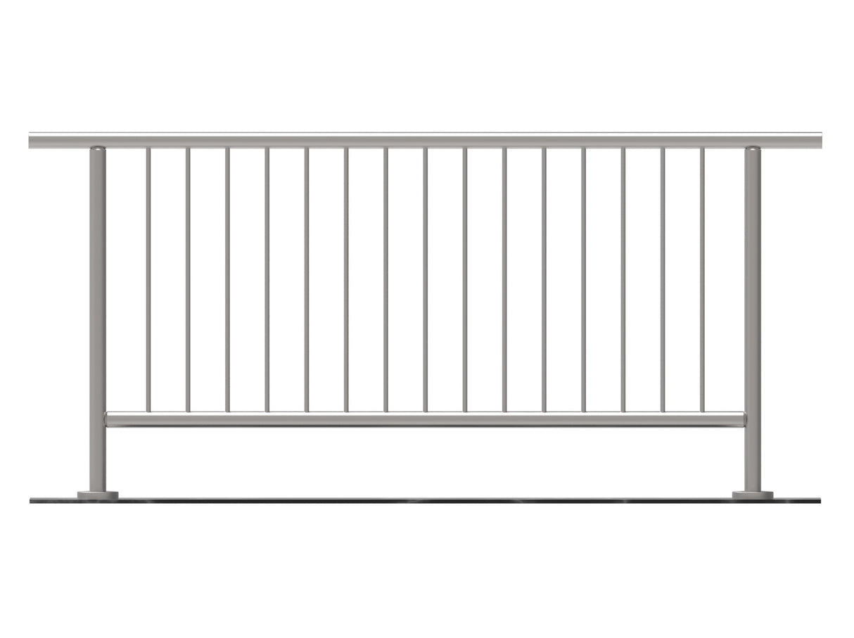 Rozsdam.függőleges osztású galériárakorlát szett