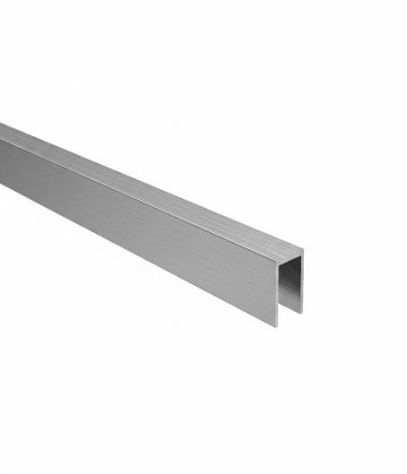 Zasklenie pevné - profil U 20x40x2mm t10-12mm INOX effect