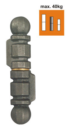 Hegeszthető zsanér - kovácsoltvas jellegű D=25mm,