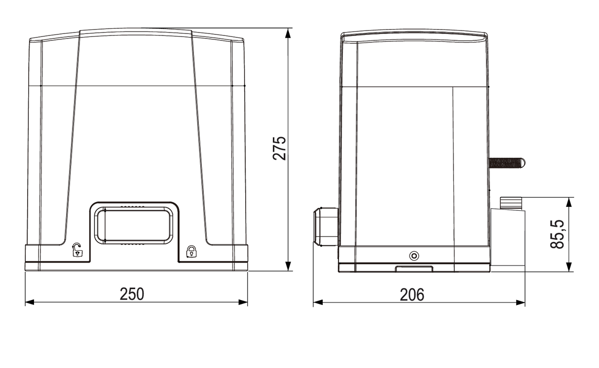 ROLLKIT elektromos úszó/tolókapuhoz kit, max 400kg