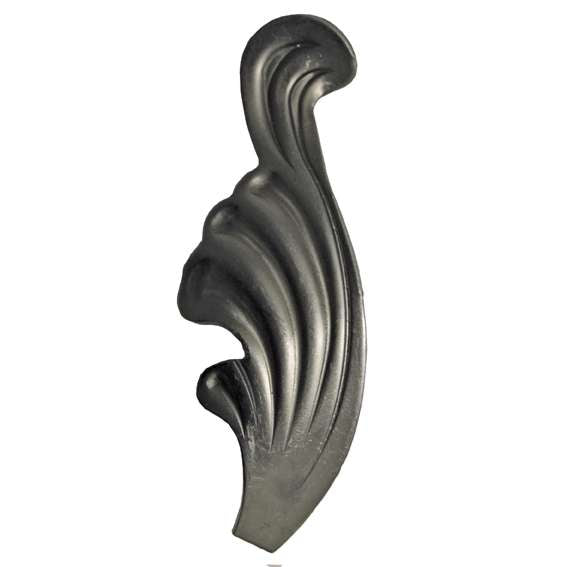 Lemez díszlevél -balos h90, b30, t2mm