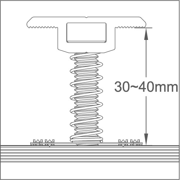 Köztes leszorító FV panel 30-40 mm keretéhez