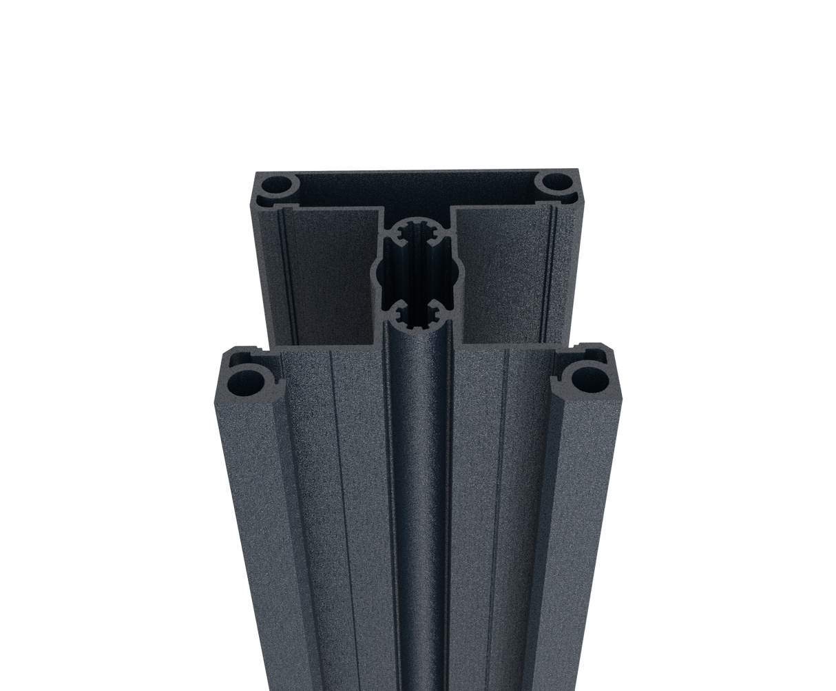 Alumínium kerítéspózna 70x70 lamellás kitöltéshez - 2500mm R7016