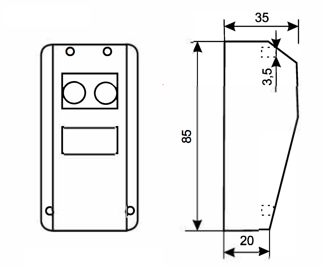 ROLLKIT fotocella falra szerelt max 15m