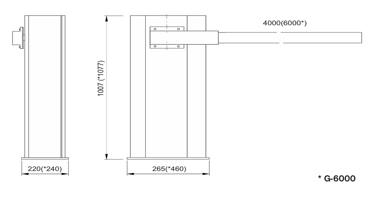 Sorompó elektronika 24Volt 6,5m