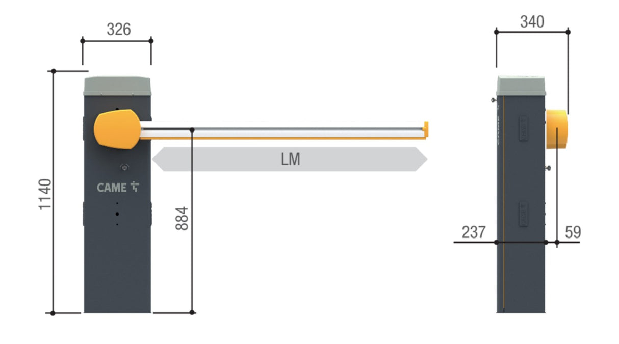 CAME automata sorompó 24V, 4m