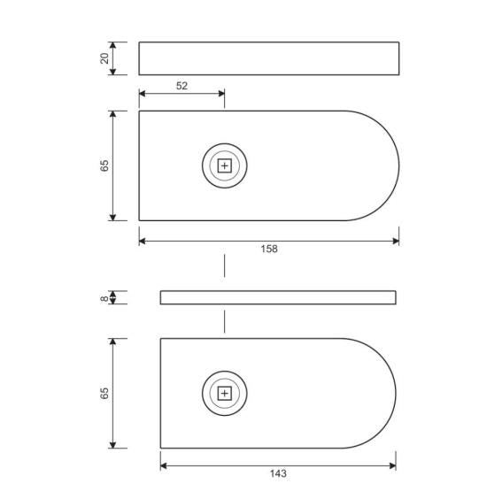Rozsdamentes zárszerkezet üvegajtóhoz UV