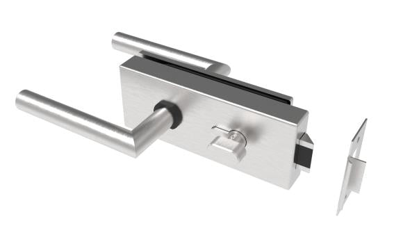 Rozsdamentes zárszerkezet üvegajtóhoz PZ