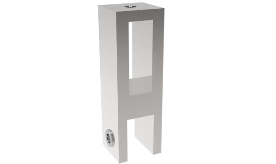 Rozsdamentes állítható támrúdvég-síküveghez