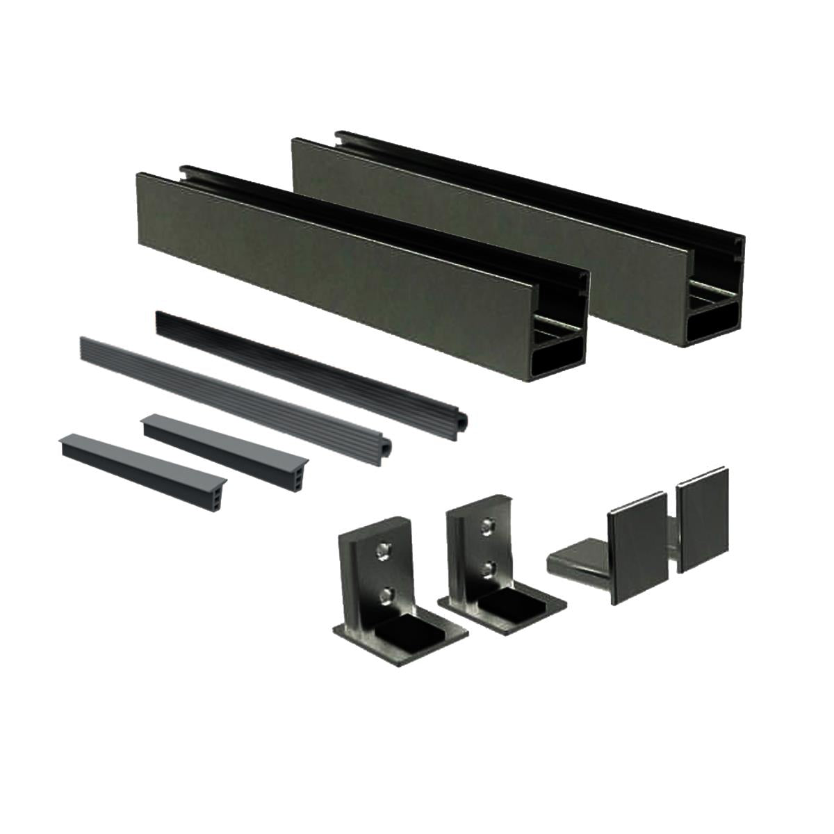 Franciaerkély alumínium szerelvény (üveg nélkül)