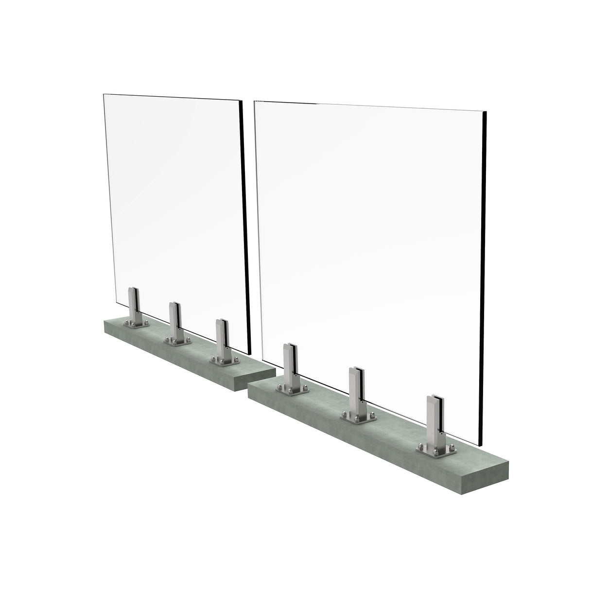 Vonalmenti üvegkorlát szett spigot oszlopokkal