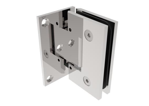 Krómozott sárgaréz zsanér üvegajtóra/falra