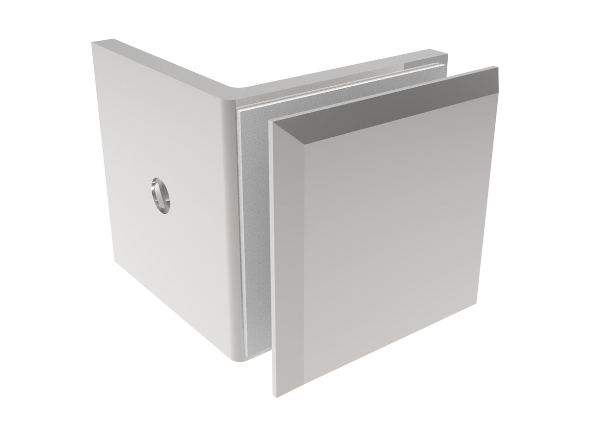 Pont üvegtartó, Zamak, 90°, T 8-10 mm