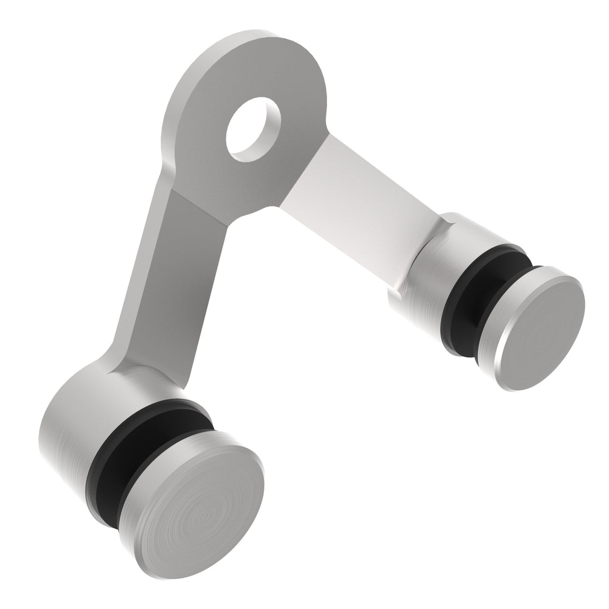 Rozsdam.kétkarospók síküvegtartó, 2xD30mm/90°