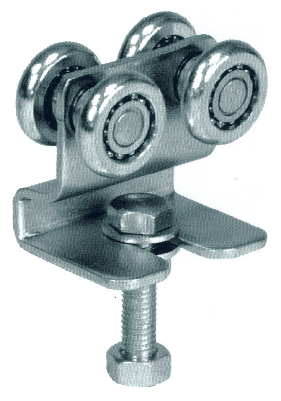 Függőkapu görgő (2x2), Zn, 33x34 mm sínhez