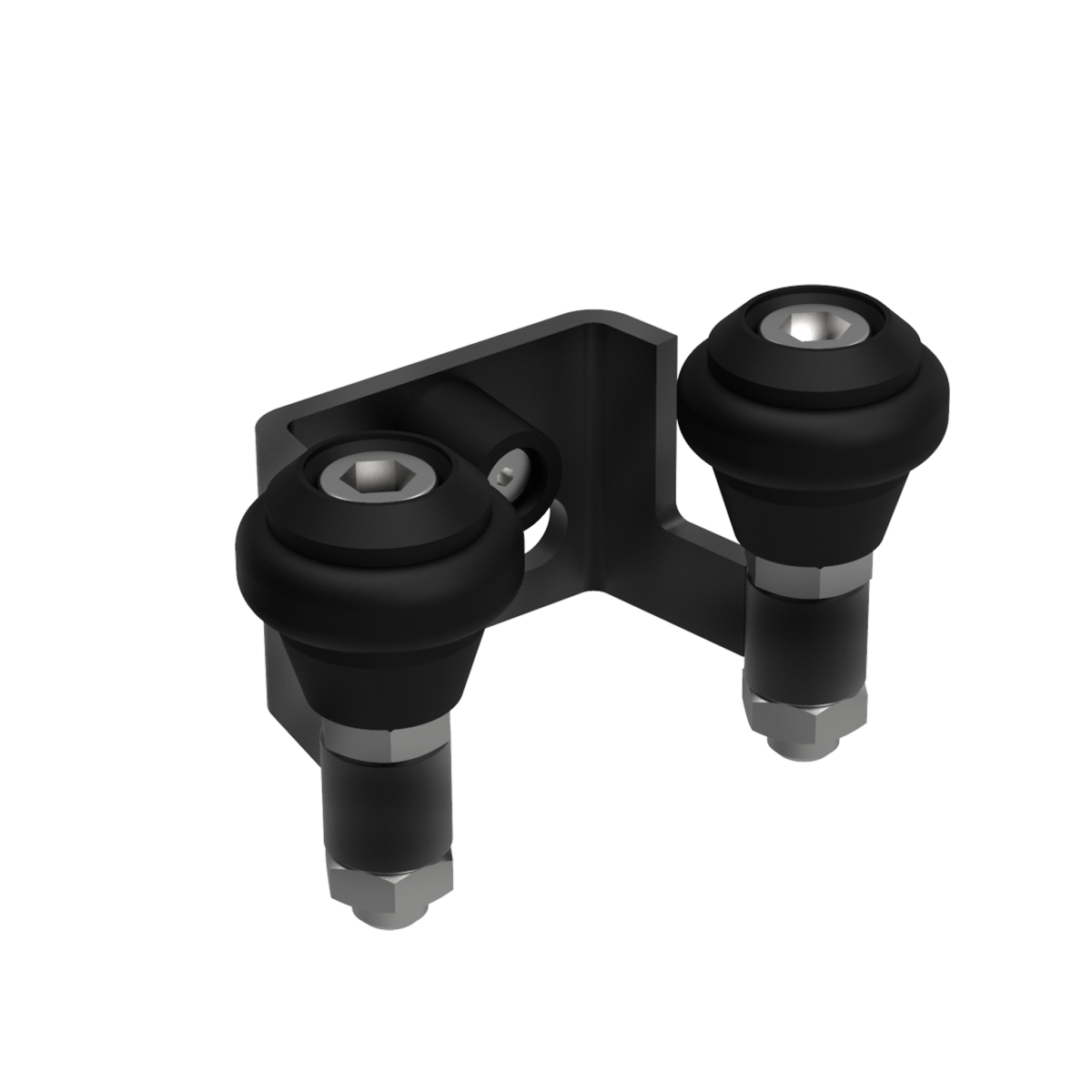 Felső megvezető-ütköző, Zn, profile 40mm, fekete