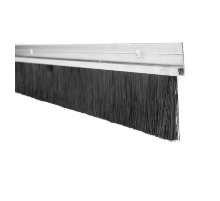 Alumínium tömítőcsík kefével ajtókhoz és kapukhoz