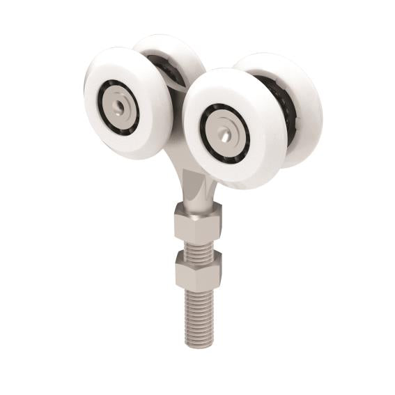 Függőkapu gőrgő (2x2), Nylon, 33x34 mm sínhez