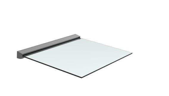 Előtető aluprofil síküveghez