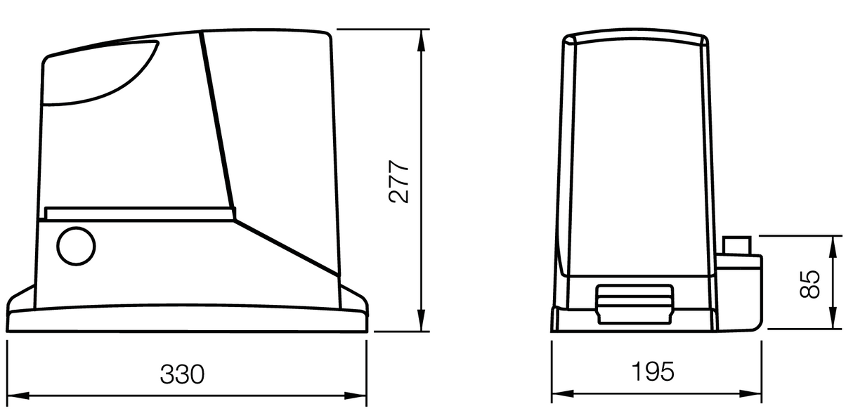 Úszó/tolókapu automata meghajtás-NICE, max. 400kg
