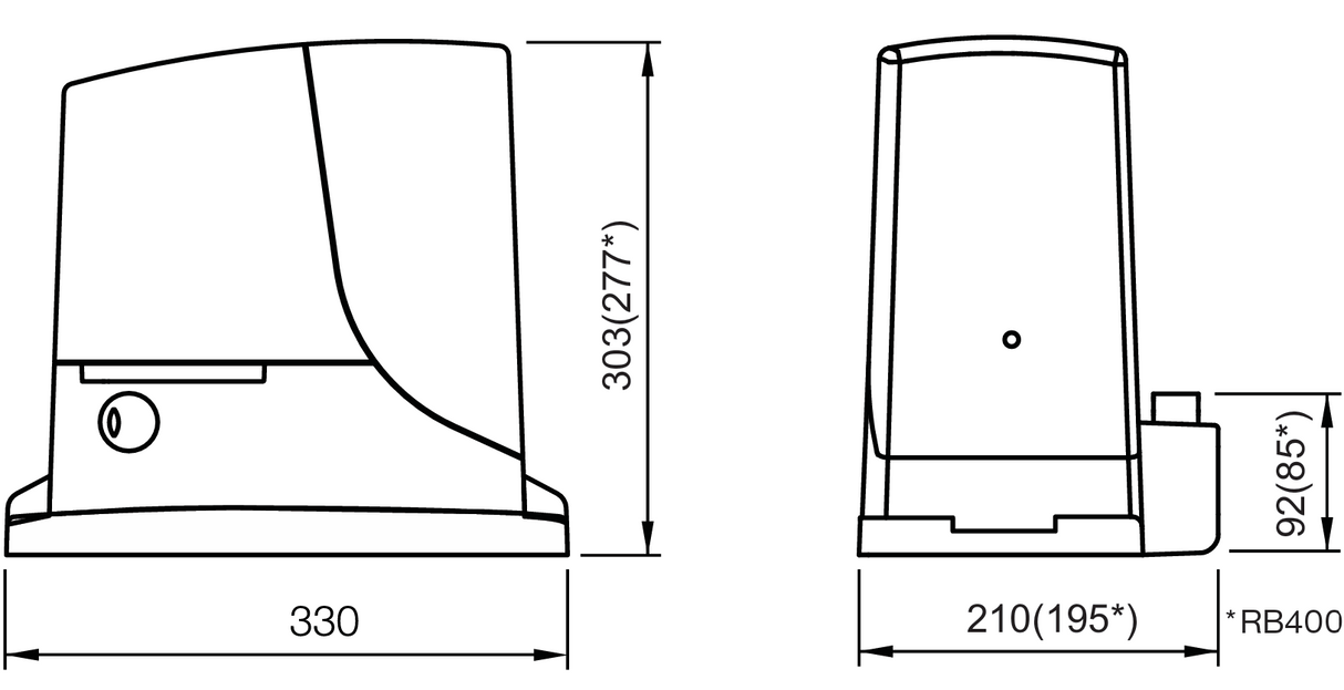 SZÉP hajtás tolókapukhoz elektronikával max 400kg