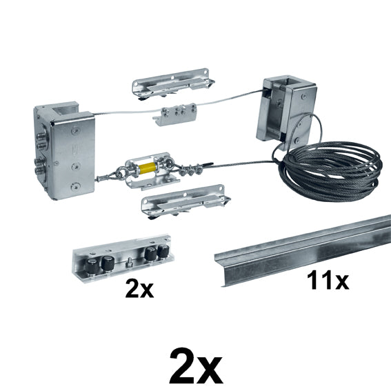 Teleszkópos rendszer 3 részes TOLÓKAPUHOZ 15m-ig,