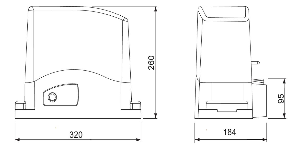 Tolókapu hajtás KEY szett kit, max 800kg,