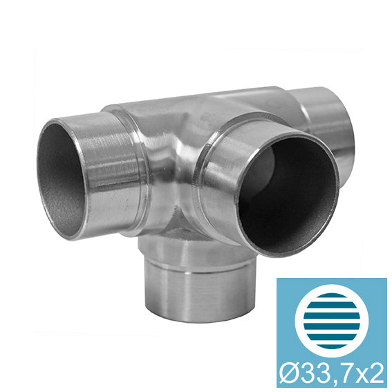 Négyágú T-idom körszelvényhez