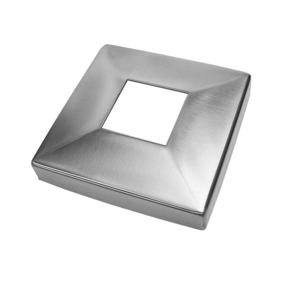 Rozsdamentes négyzetoszlop talpborító rozetta