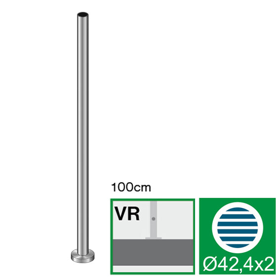 Rozsdamentes félkész oszlop (felső rögzítésű)