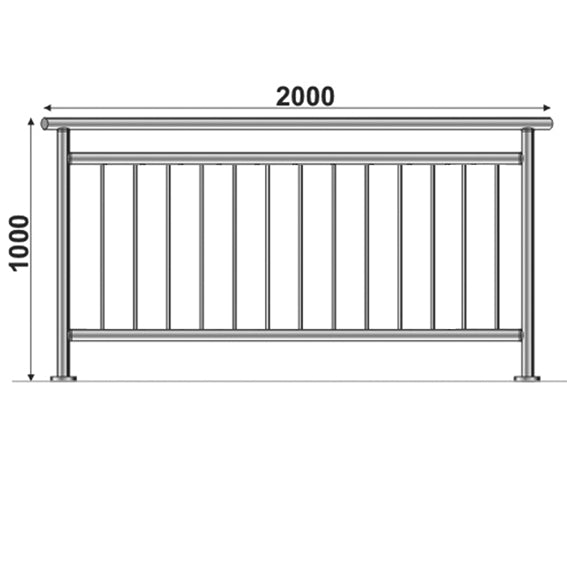 Rozsdam.függőleges osztású galériárakorlát szett