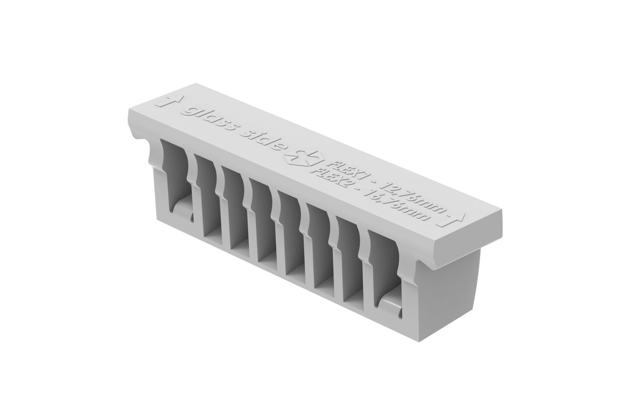 Ékelő és tömítő szett állítható rögzítésű üveghez - excenter