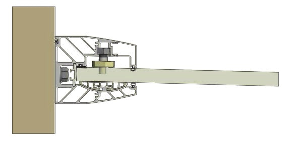 Előtető aluprofil síküveghez 73x118x3000 mm +1.5
