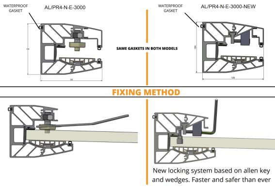 Előtető aluprofil síküveghez 73x118x3000 mm +1.5