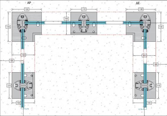 Aluminium galéria korlát sarok R