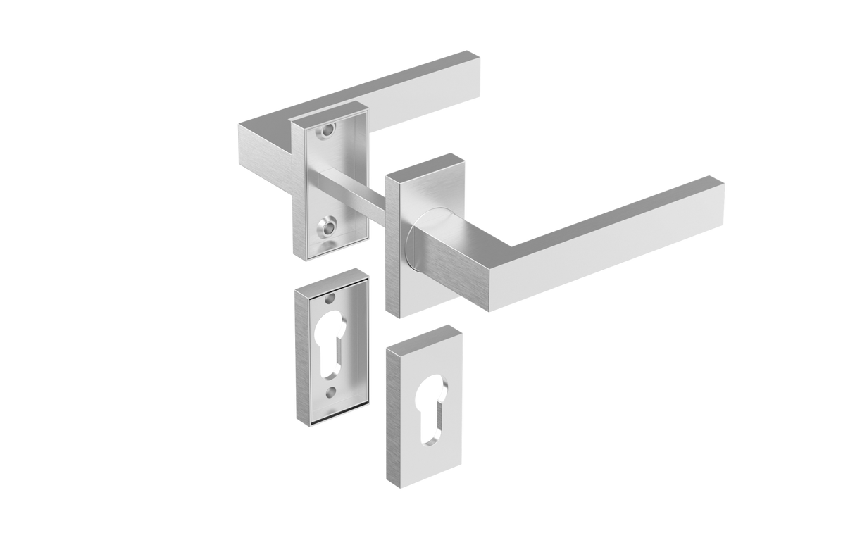 Rozsdamentes kilincs - zártakaróval AISI 304, K320