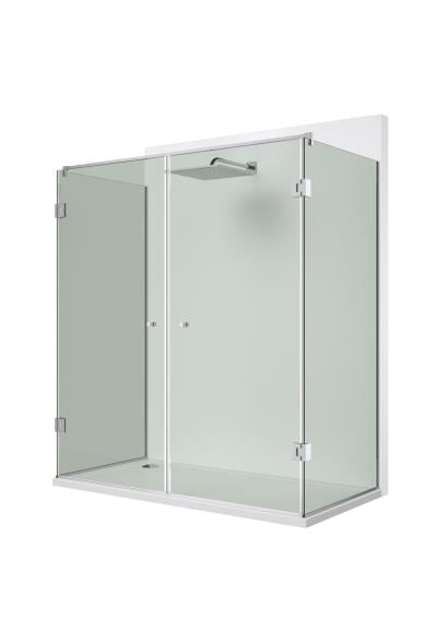 Rozsdamentes sarokzsanér üvegajtóra/üvegfalra 90°