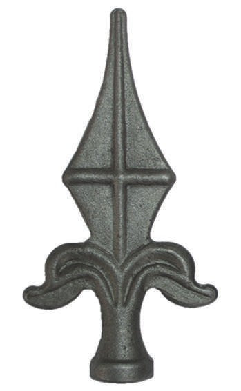 Kovácsoltvas csúcsdísz h80, b42, n=D15mm