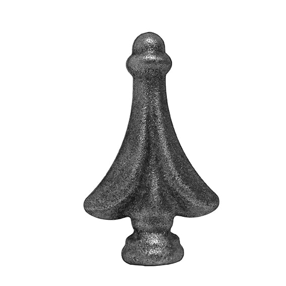 Kovácsoltvas csúcsdísz- gömbvégű h80, b46, n21mm