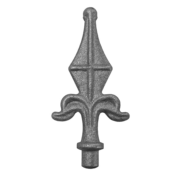 Kovácsoltvas csúcsdísz- gömbvégű h130, b59, n=D12m